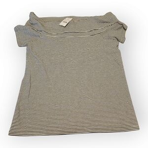 Striped Black and White Women's Top